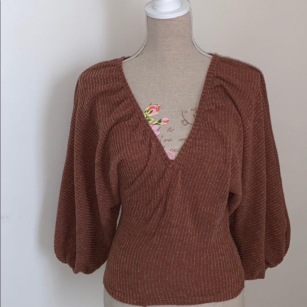 Knit Puff Sleeve Sweater